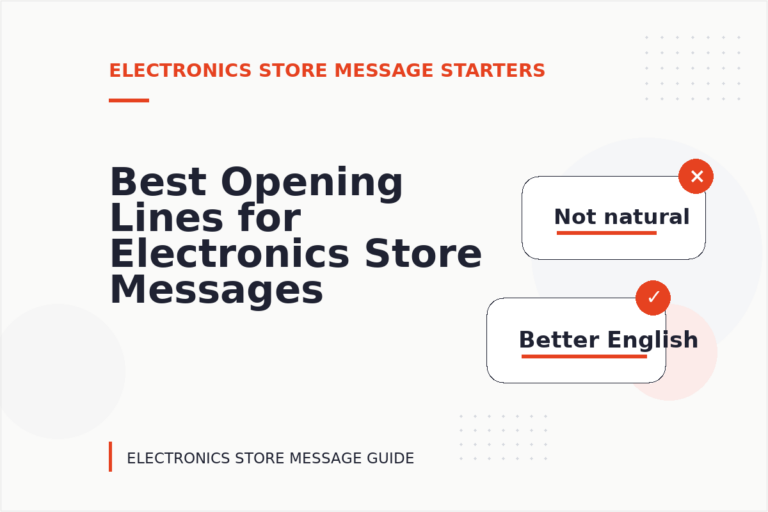 Best Opening Lines for Electronics Store Messages