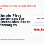 Simple First Sentences for Electronics Store Messages