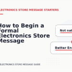 How to Begin a Formal Electronics Store Message