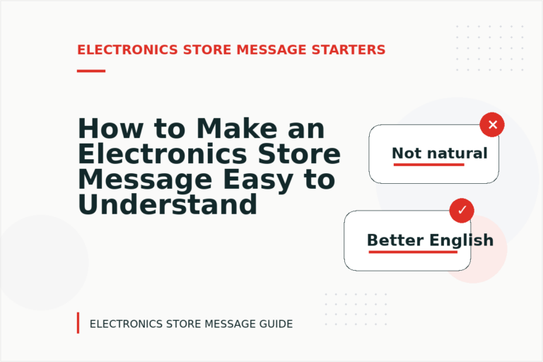 How to Make an Electronics Store Message Easy to Understand How to Make an Electronics Store Message Easy to Understand