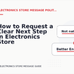 How to Request a Clear Next Step in Electronics Store Message English