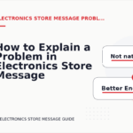How to Explain a Problem in Electronics Store Message English