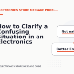 How to Clarify a Confusing Situation in an Electronics Store Message