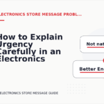 How to Explain Urgency Carefully in an Electronics Store Message