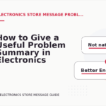 How to Give a Useful Problem Summary in Electronics Store Message English