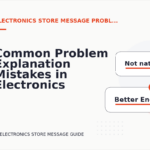 Common Problem Explanation Mistakes in Electronics Store Message English