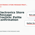 Electronics Store Message Practice: Polite Confirmation Examples