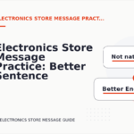 Electronics Store Message Practice: Better Sentence Choices