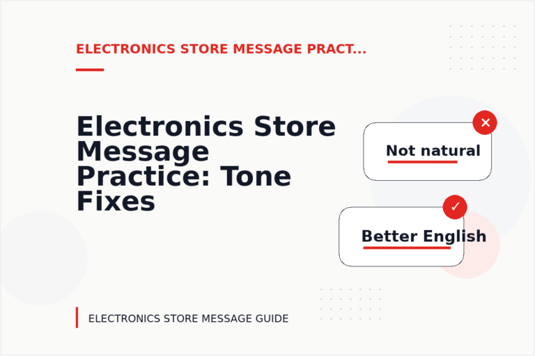 Electronics Store Message Practice: Tone Fixes for Real Situations